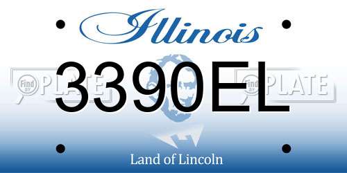 3390EL Illinois License Plate