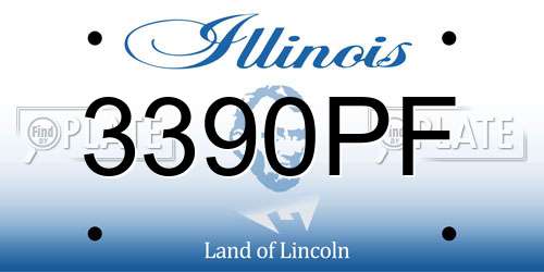 3390PF Illinois License Plate