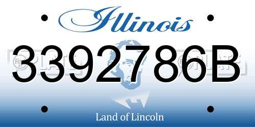 3392786B Illinois License Plate