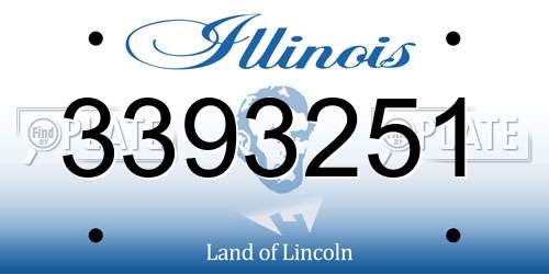 3393251 Illinois License Plate