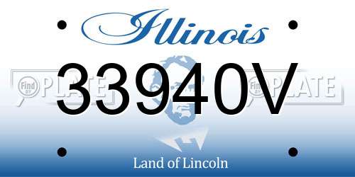 33940V Illinois License Plate