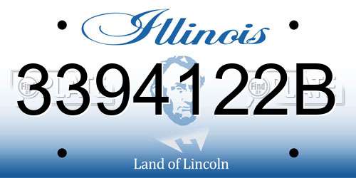 3394122B Illinois License Plate