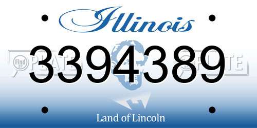3394389 Illinois License Plate