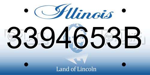 3394653B Illinois License Plate