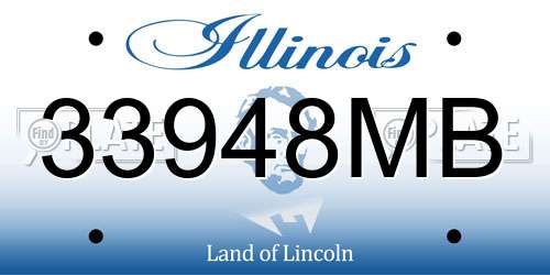 33948MB Illinois License Plate
