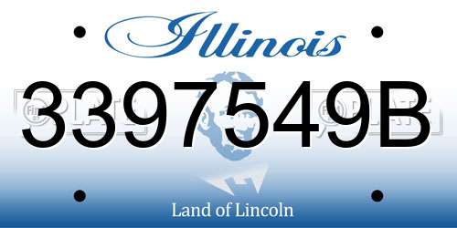 3397549B Illinois License Plate