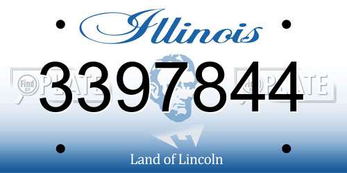 3397844 Illinois License Plate