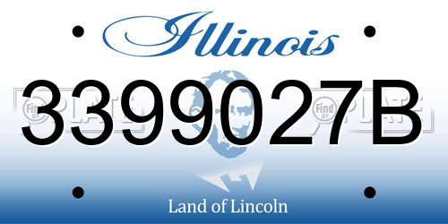 3399027B Illinois License Plate