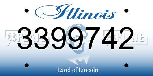 3399742 Illinois License Plate