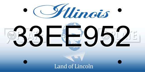 33EE952 Illinois License Plate