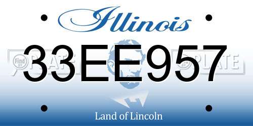 33EE957 Illinois License Plate