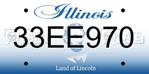 33EE970 Illinois License Plate