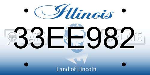 33EE982 Illinois License Plate