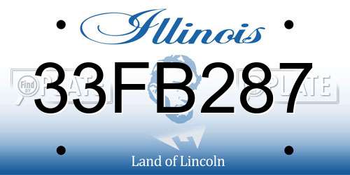 33FB287 Illinois License Plate