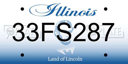 33FS287 Illinois License Plate