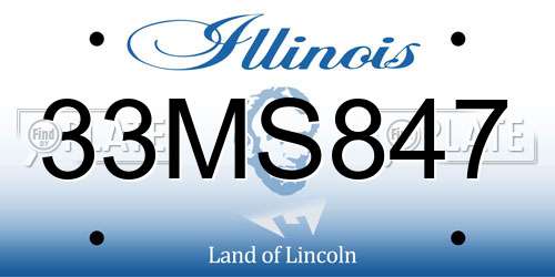 33MS847 Illinois License Plate