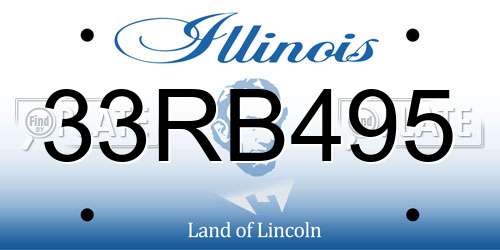 33RB495 Illinois License Plate