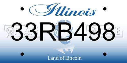 33RB498 Illinois License Plate