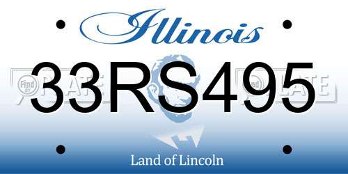 33RS495 Illinois License Plate