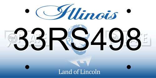33RS498 Illinois License Plate