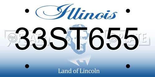 33ST655 Illinois License Plate