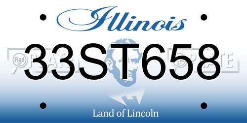 33ST658 Illinois License Plate