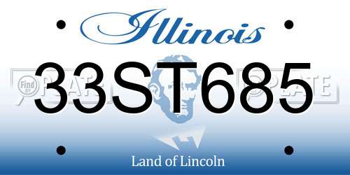 33ST685 Illinois License Plate