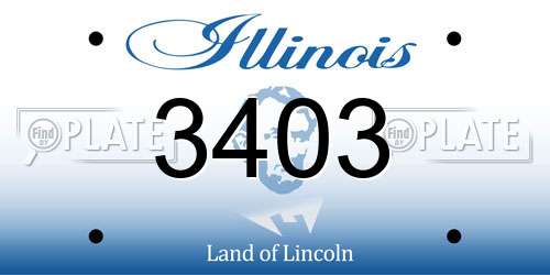 3403 Illinois License Plate