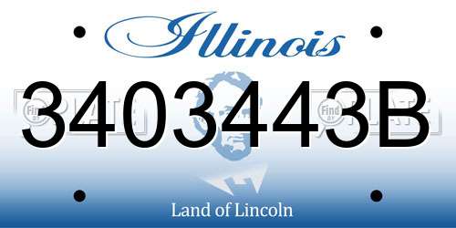 3403443B Illinois License Plate