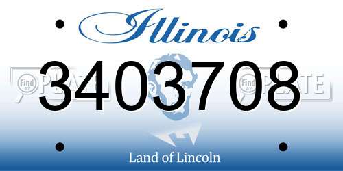 3403708 Illinois License Plate