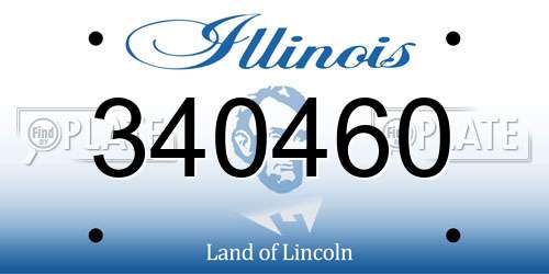 340460 Illinois License Plate
