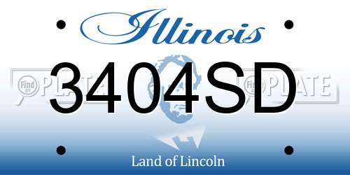 3404SD Illinois License Plate