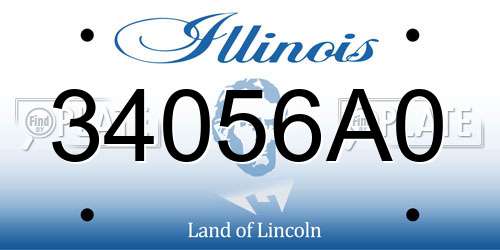 34056A0 Illinois License Plate