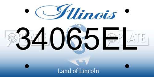 34065EL Illinois License Plate