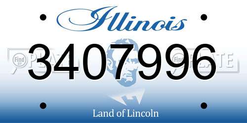 3407996 Illinois License Plate