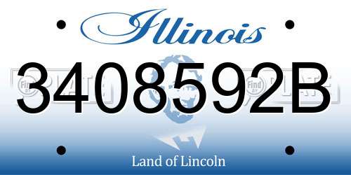 3408592B Illinois License Plate