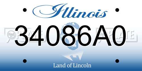 34086A0 Illinois License Plate
