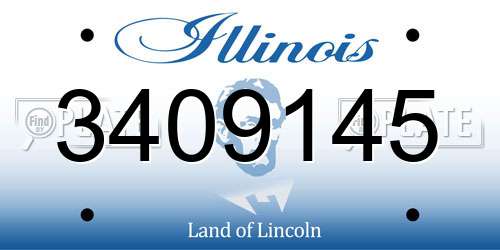 3409145 Illinois License Plate