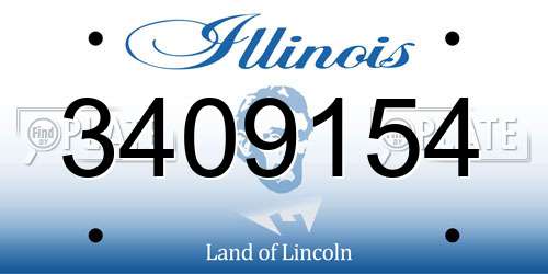 3409154 Illinois License Plate