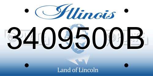 3409500B Illinois License Plate
