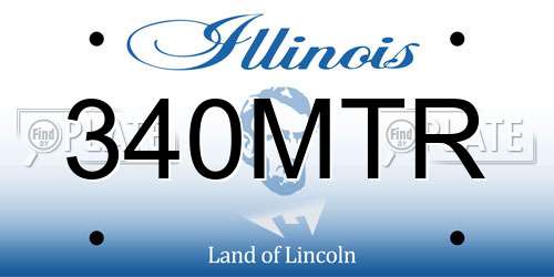 340MTR Illinois License Plate