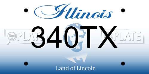 340TX Illinois License Plate