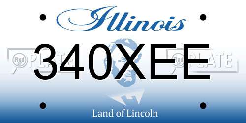 340XEE Illinois License Plate