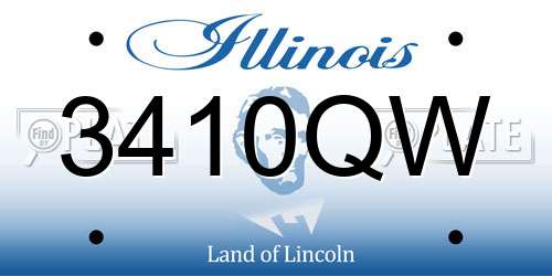 3410QW Illinois License Plate