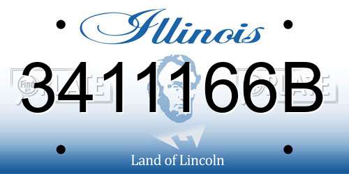3411166B Illinois License Plate