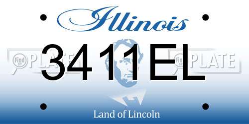3411EL Illinois License Plate