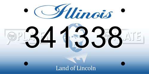 341338 Illinois License Plate
