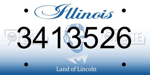3413526 Illinois License Plate