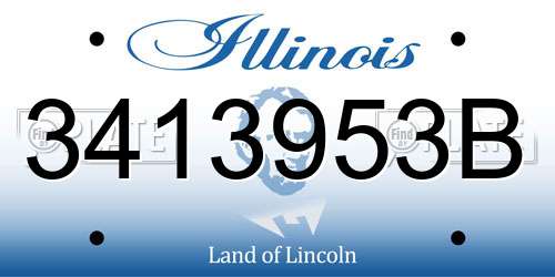 3413953B Illinois License Plate