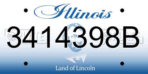 3414398B Illinois License Plate